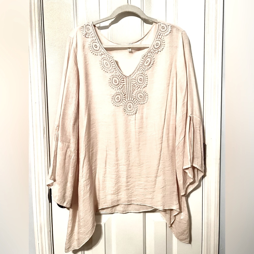 Beautiful Beige Tunic Blouse